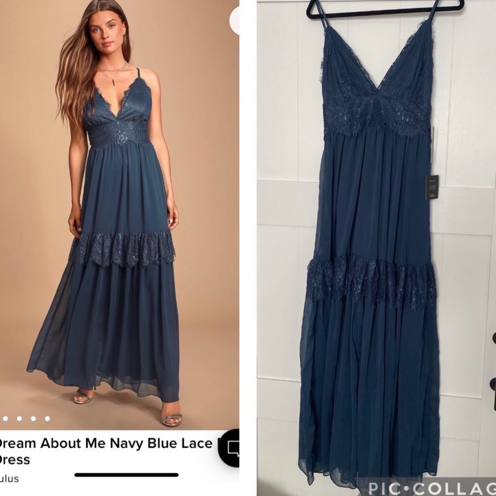 Dream About Me Navy Blue Lace Dress